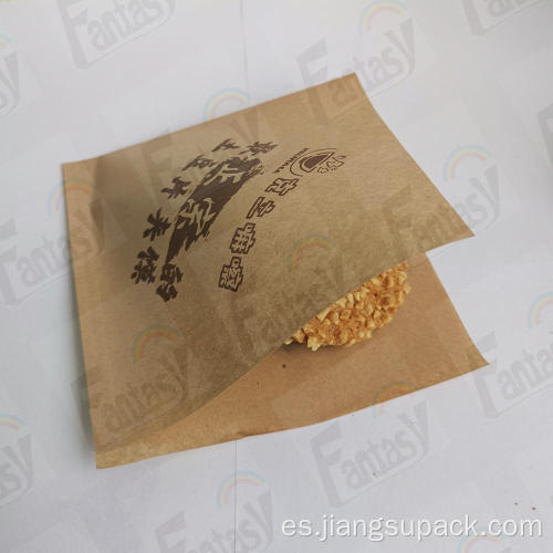 Bolsa de papel a prueba de grasa de impresión personalizada para la alimentación